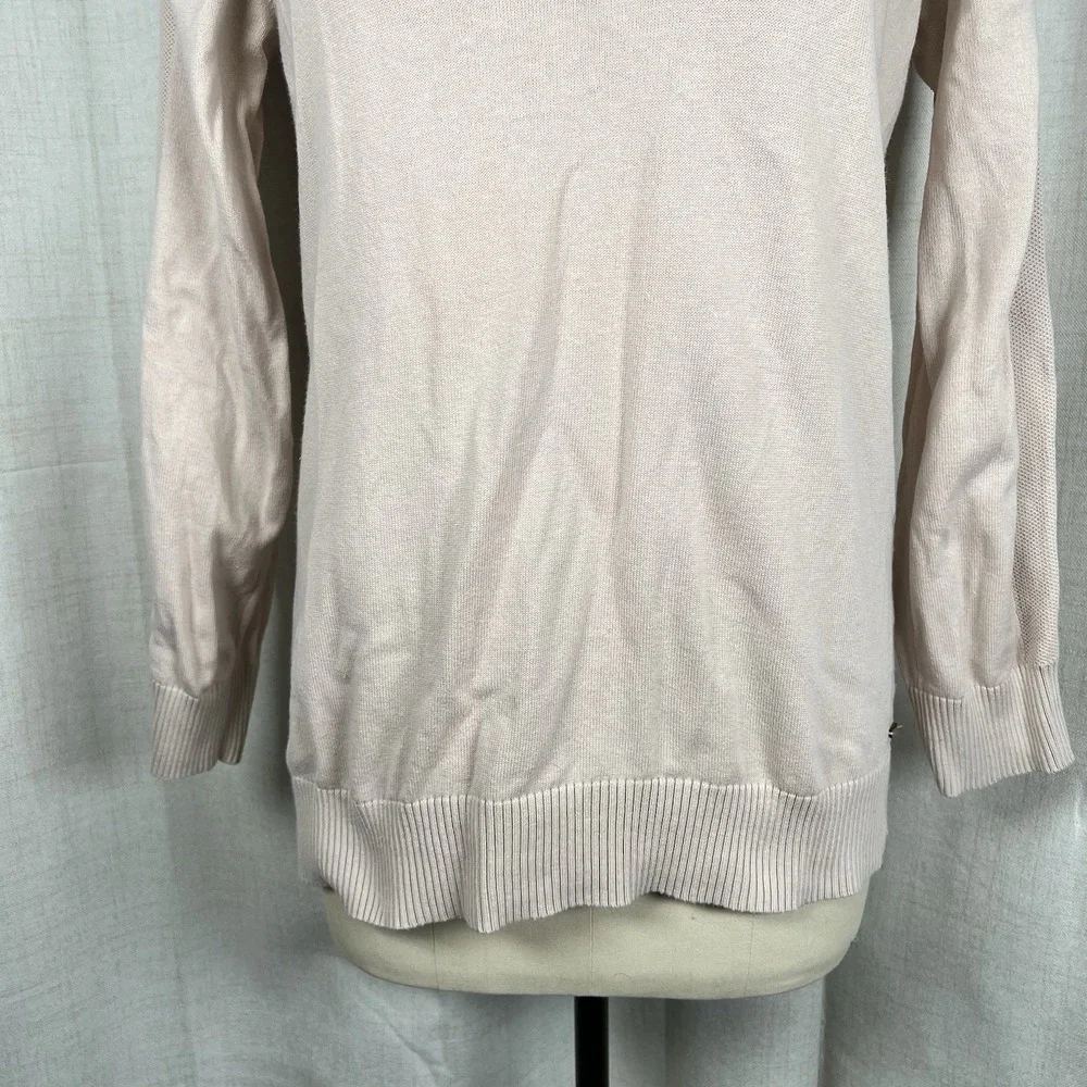 Velez Artisan Blush Pink Crew Neck Sweater Men's Medium Cotton Classic Old Money